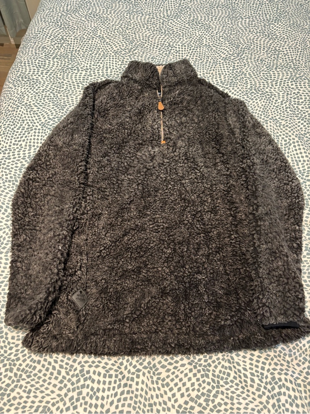 Simply Southern Dark Charcoal Zip-Up Sherpa Pullover